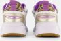 VINGINO Beau chunky leren sneakers wit paars goud Meisjes Leer Meerkleurig 32 - Thumbnail 6