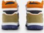 VINGINO Max Mid leren sneakers blauw beige Jongens Leer Meerkleurig 36 - Thumbnail 9