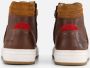 VINGINO Duncan Mid leren sneakers bruin Jongens Leer Meerkleurig 36 - Thumbnail 9