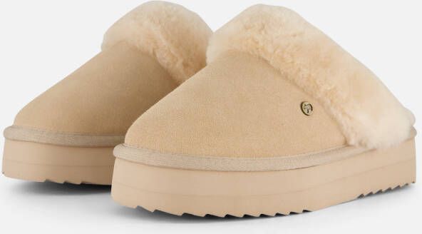 Warmbat Flurry Plateau Pantoffels beige Suede