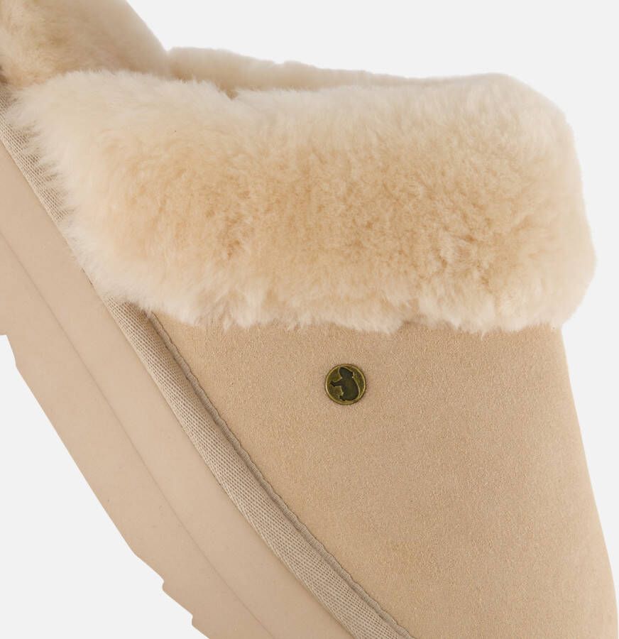 Warmbat Flurry Plateau Pantoffels beige Suede