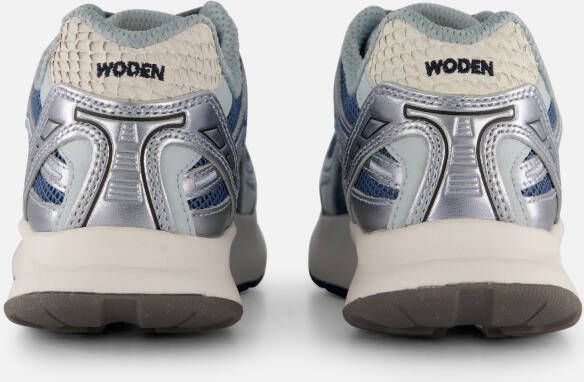 Woden Josephine Sneakers blauw Leer