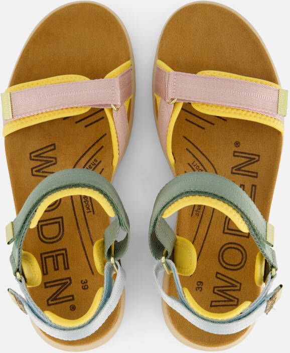 Woden Line Lite sandalen groen