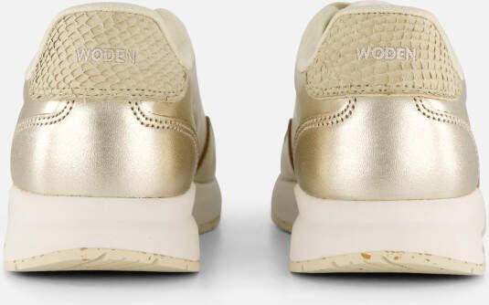 Woden Nora Natural Soft Sneakers goud Leer