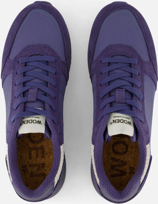 Woden Ronja Fruit Sneakers blauw Suede