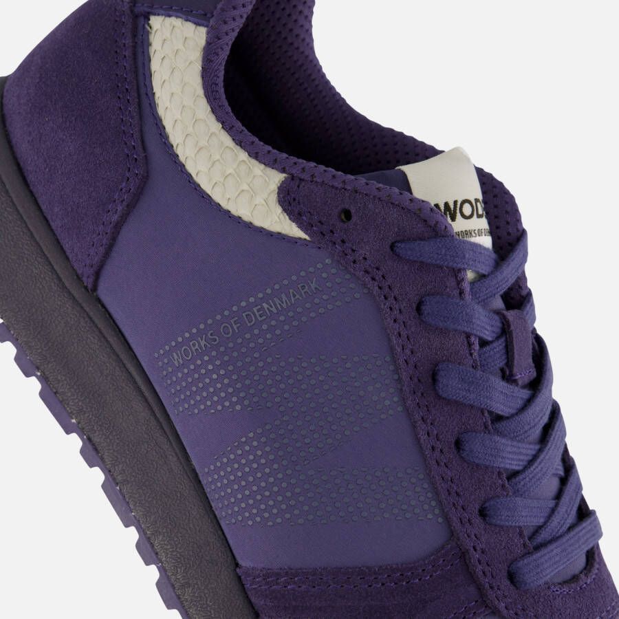 Woden Ronja Fruit Sneakers blauw Suede