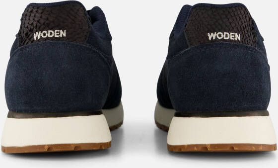 Woden Ronja Icon Sneakers blauw Suede