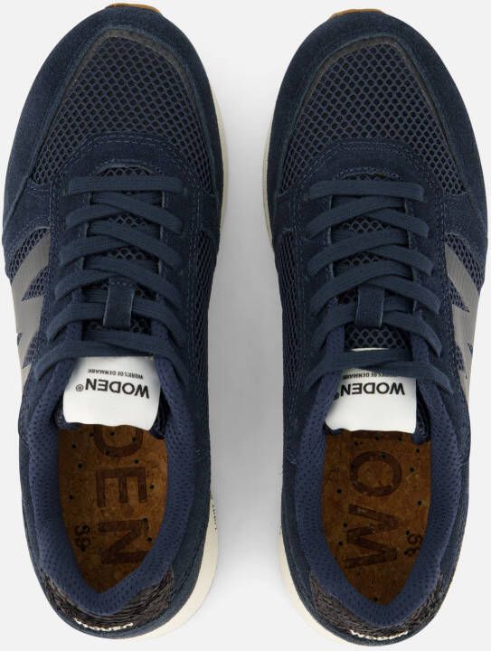 Woden Ronja Icon Sneakers blauw Suede