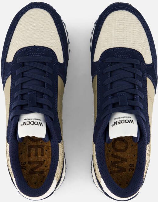 Woden Ronja Plateau Sneaker blauw Leer