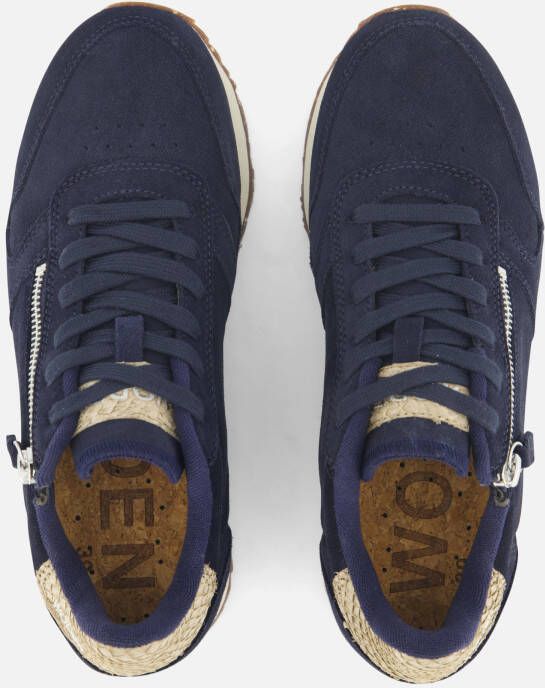 Woden Ydun Sneakers blauw Suede