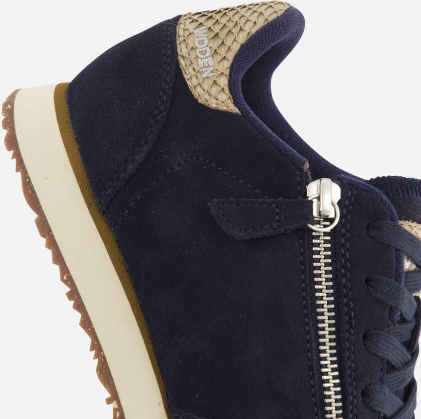 Woden Ydun Sneakers blauw Suede