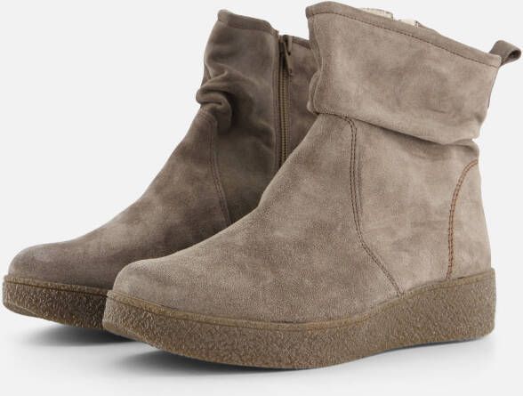 Feyn Marina Enkellaarsjes taupe Suede