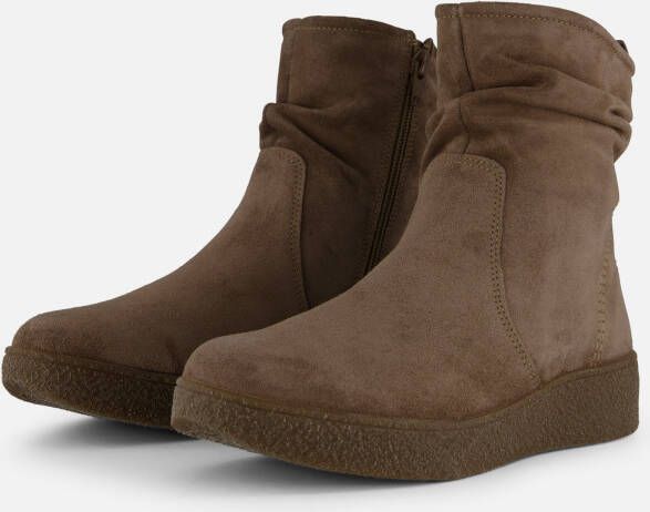 Feyn Marina Enkellaarsjes taupe Suede