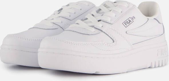 Fila Witte Lage Top Sneaker Leren Rubberen Zool White Heren