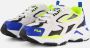 Fila Ray Tracer Neon Blauw Sneaker Multicolor Dames - Thumbnail 14