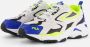 Fila Ray Tracer Neon Blauw Sneaker Multicolor Dames - Thumbnail 19