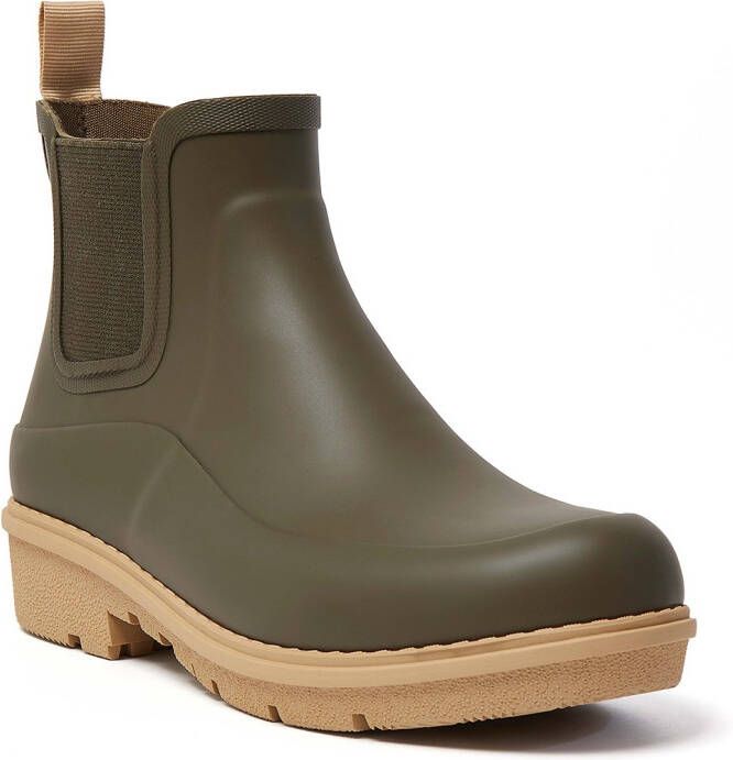 FitFlop Wonderwelly Contrast-Sole Chelsea Boots GROEN