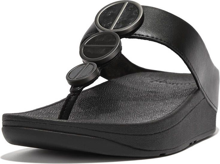 FitFlop Halo Metallic Trim Sandalen zwart