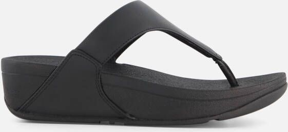 FitFlop Lulu Toe Post Sandalen zwart Leer