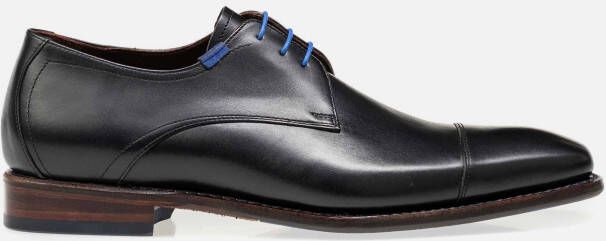 Floris van bommel SFM 30064 10 01 Black Calf H Wijdte Veterschoenen