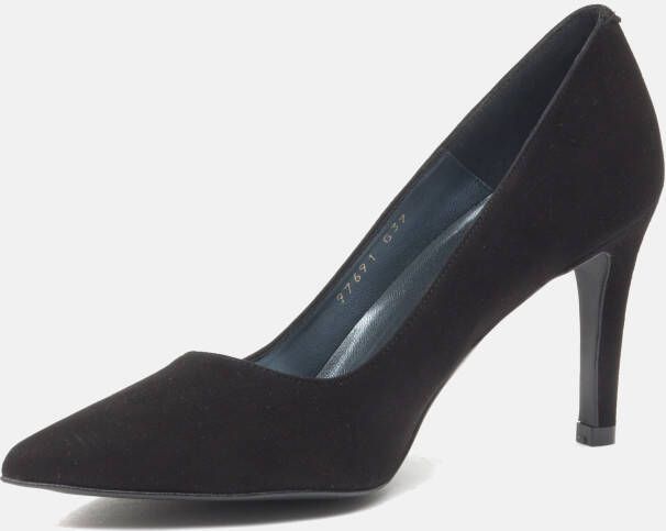 Gabor Zwarte Velours Klassieke Trotteur Schoenen Black Dames