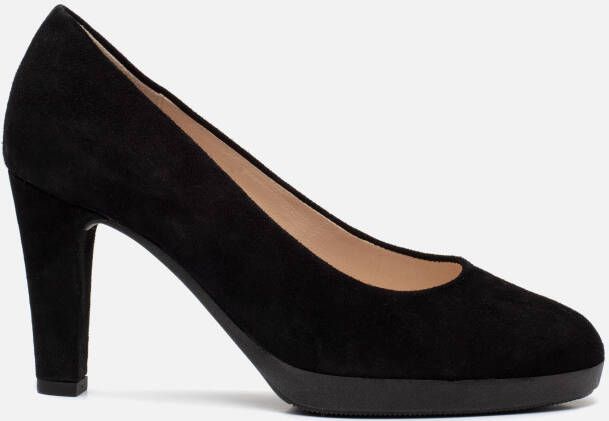 Gabor Zwarte Leren Pumps met Velours Detail Black Dames