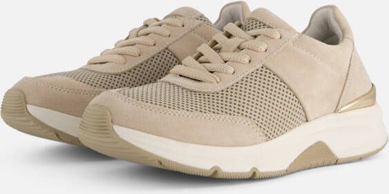 Gabor rollingsoft sensitive 46.897.33 dames rollende wandelsneaker beige