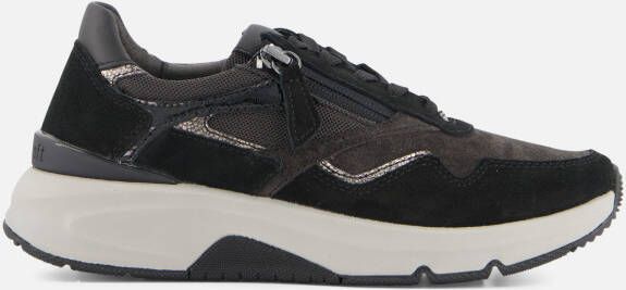 Gabor Rollingsoft Sneakers zwart Suede