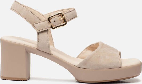 Gabor Sandalen met hak beige Suede Dames