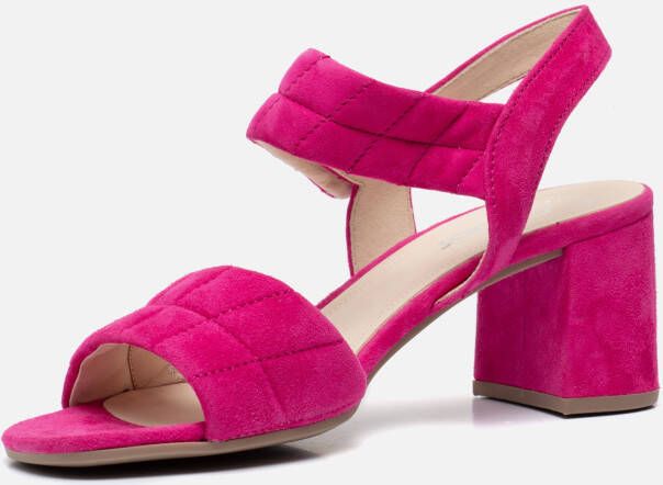 Gabor Kleurrijke Suède Hoge Hak Sandalen Pink Dames