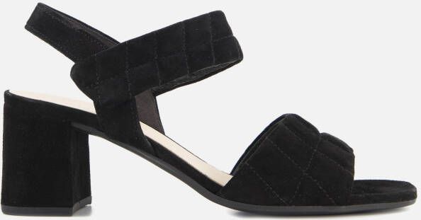 Gabor Zwarte Suède Sandalette met 6cm Hak Black Dames