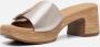 GABOR Slippers Dames 722 1 Maat: 41 Materiaal: Leer Kleur: Goud - Thumbnail 3