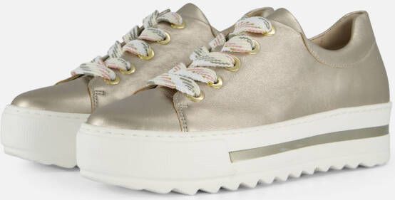 Gabor Sneakers goud Leer