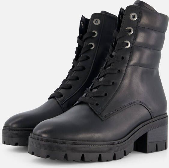 Gabor Veterboots zwart Leer Dames