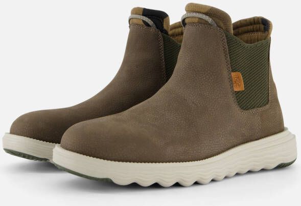 HEYDUDE Branson Chelsea boots groen Leer