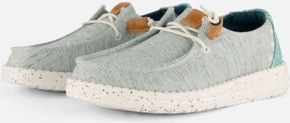 HeyDude Women's Wendy Heathered Slub Tropical Sneakers turkoois