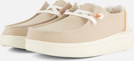 Hey Dude Stijlvolle Rise Veterschoenen voor Vrouwen Beige Dames