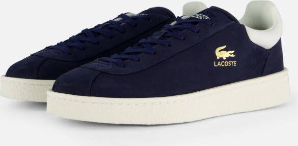 LACOSTE Lage Sneakers Heren Baseshot Premium Maat: 45 Materiaal: Nubuck Kleur: Blauw