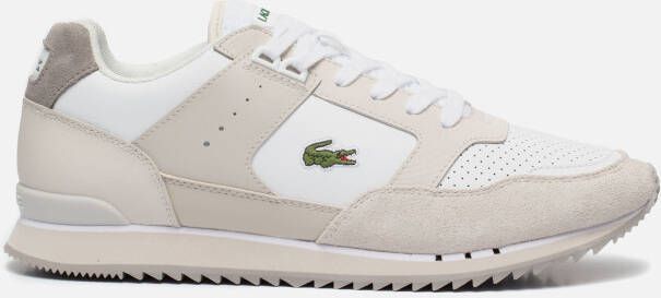 Lacoste Partner Piste Sneakers Wit Textiel