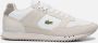 Lacoste Vintage-geïnspireerde Partner Piste Leren Sneakers Beige Heren - Thumbnail 4