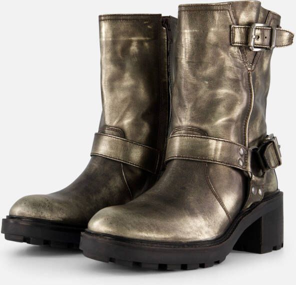 Lazamani Vintage Biker boots zilver Leer