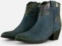 Lazamani Cowboylaarzen blauw Suede Dames - Thumbnail 4