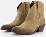 Lazamani Gigi Suede Dames Enkellaarsjes Sand - Thumbnail 2