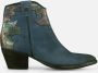 Lazamani Cowboylaarzen blauw Suede Dames - Thumbnail 2