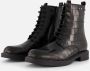 Linea zeta Croco Veterboots zwart Leer - Thumbnail 2