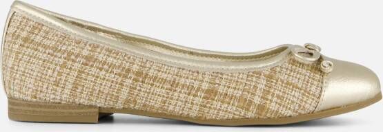 Marco Tozzi MT Vegan Soft Lining + Feel Me insole Dames Ballerina's CREAM MULTI