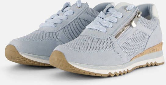 marco tozzi Perfo Sneakers blauw Textiel