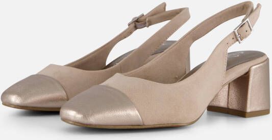 marco tozzi Slingback beige Textiel