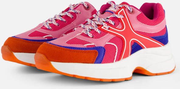 Mexx Roze Lage Sneakers Loyce Multicolor Dames