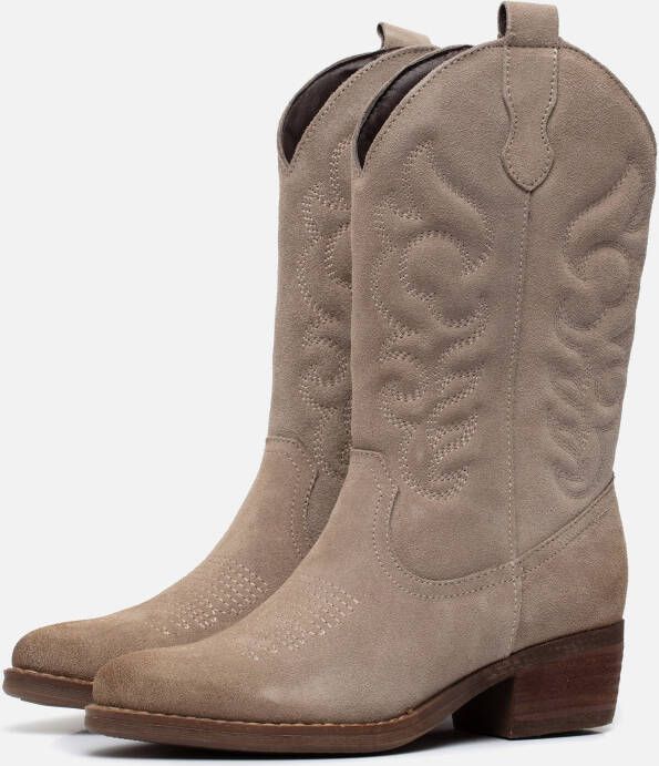 Muyters Cowboylaarzen beige Suede